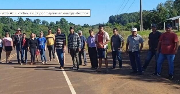 EN POZO AZUL CORTARON LA RUTA POR MEJORAS EN ENERGÍA ELÉCTRICA