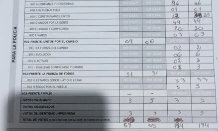 RARO:EN UNA MESA DE MAVALLE PASSALACQUA TUVO 1 VOTO Y LOS DIPUTADOS DE LA RENOVACIÓN NINGUNO  