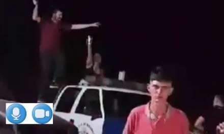 DETUVIERON AL HOMBRE QUE BAILÓ SOBRE MÓVIL POLICIAL