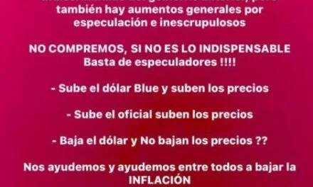 CONVOCAN A UN “PARO” DE COMPRAS POR AUMENTOS DESMEDIDOS