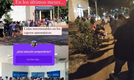 POR FIN! FUNCIONARIO SE PREOCUPA POR LAS INHUMANAS FILAS FRENTE A LOS CAJEROS