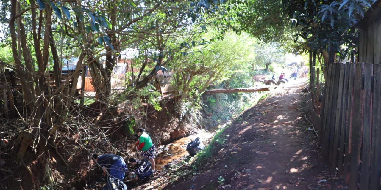 TRABAJAN EN LA LIMPIEZA DEL ARROYO PAJARITO
