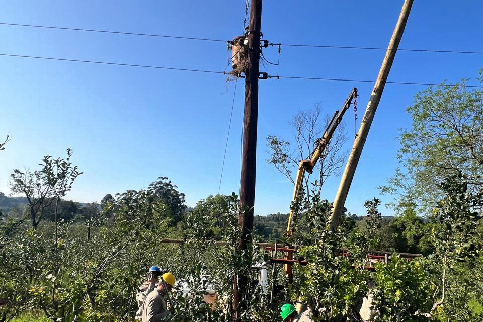 LA COOPERATIVA CAINGUÁS TRABAJA PARA NORMALIZAR EL SERVICIO ELÉCTRICO LUEGO DE LA TORMENTA