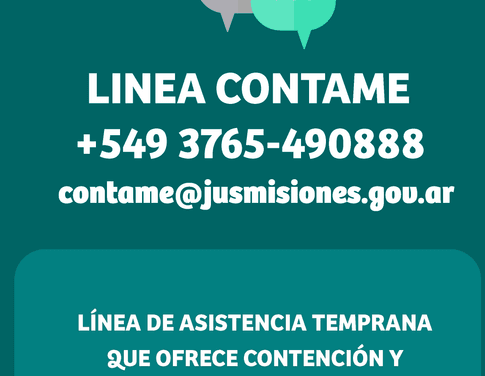 DIVULGAN EN ARISTÓBULO LA LÍNEA DE WHATSAPP DE ASISTENCIA A VÍCTIMAS DE ABUSO INFANTIL DENOMINADA “CONTAME”