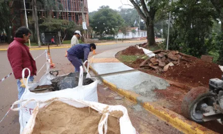 TRABAJAN EN LA REPARACIÓN DE VEREDAS EN ARISTÓBULO DEL VALLE
