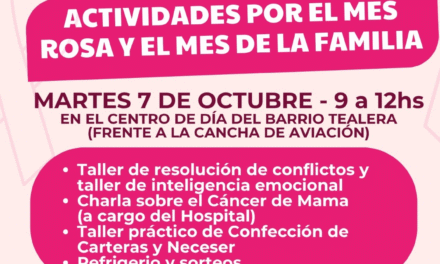 JORNADA DE BIENESTAR Y PREVENCIÓN POR EL MES ROSA Y DE LA FAMILIA 