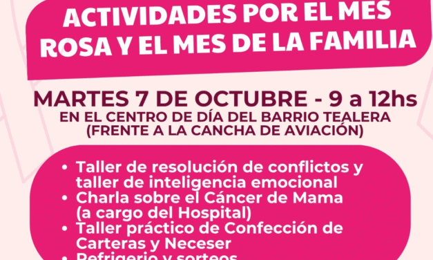 JORNADA DE BIENESTAR Y PREVENCIÓN POR EL MES ROSA Y DE LA FAMILIA 