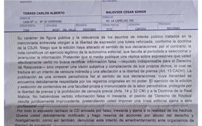 LA LIBERTAD DE EXPRESIÓN NO SE NEGOCIA BAJO AMENAZA