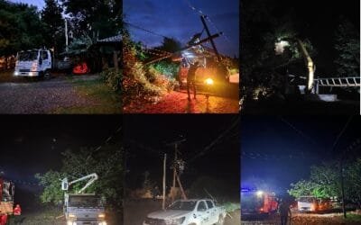 DESTACADA LABOR OPERATIVA DEL PERSONAL DE LA COOPERATIVA CAINGUÁS TRAS EL TEMPORAL PARA RESTABLECER EL SERVICIO ELÉCTRICO
