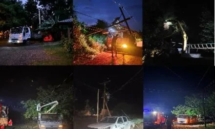 DESTACADA LABOR OPERATIVA DEL PERSONAL DE LA COOPERATIVA CAINGUÁS TRAS EL TEMPORAL PARA RESTABLECER EL SERVICIO ELÉCTRICO