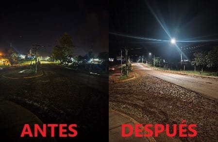 IMPORTANTES MEJORAS EN EL ALUMBRADO PÚBLICO DE LA RUTA 220 EN SALTO ENCANTADO