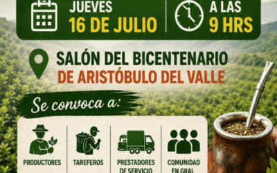 EL SECTOR YERBATERO SE REÚNE EN ARISTÓBULO DEL VALLE TRAS REUNIONES CON FUNCIONARIOS NACIONALES