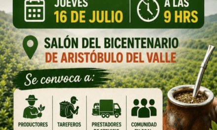 EL SECTOR YERBATERO SE REÚNE EN ARISTÓBULO DEL VALLE TRAS REUNIONES CON FUNCIONARIOS NACIONALES