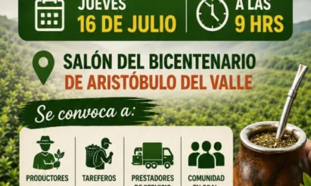 EL SECTOR YERBATERO SE REÚNE EN ARISTÓBULO DEL VALLE TRAS REUNIONES CON FUNCIONARIOS NACIONALES
