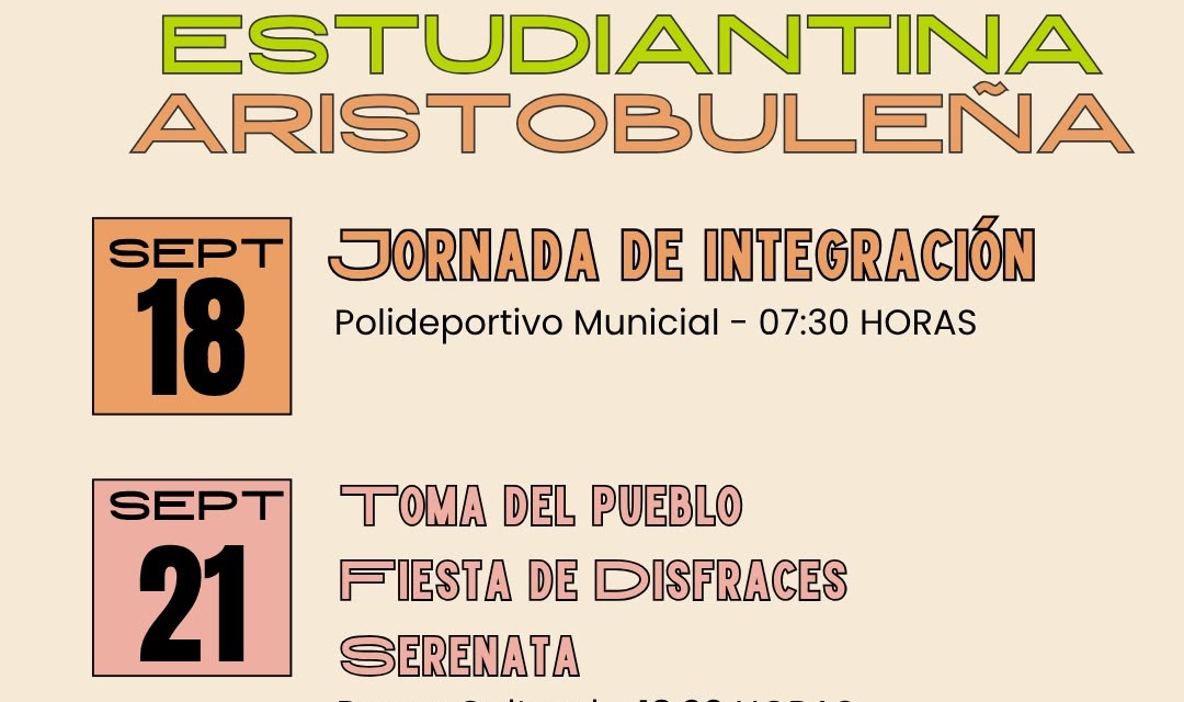 ARISTÓBULO DEL VALLE SE PREPARA A PURO COLOR Y ALEGRÍA PARA RECIBIR LA SEMANA DEL ESTUDIANTE