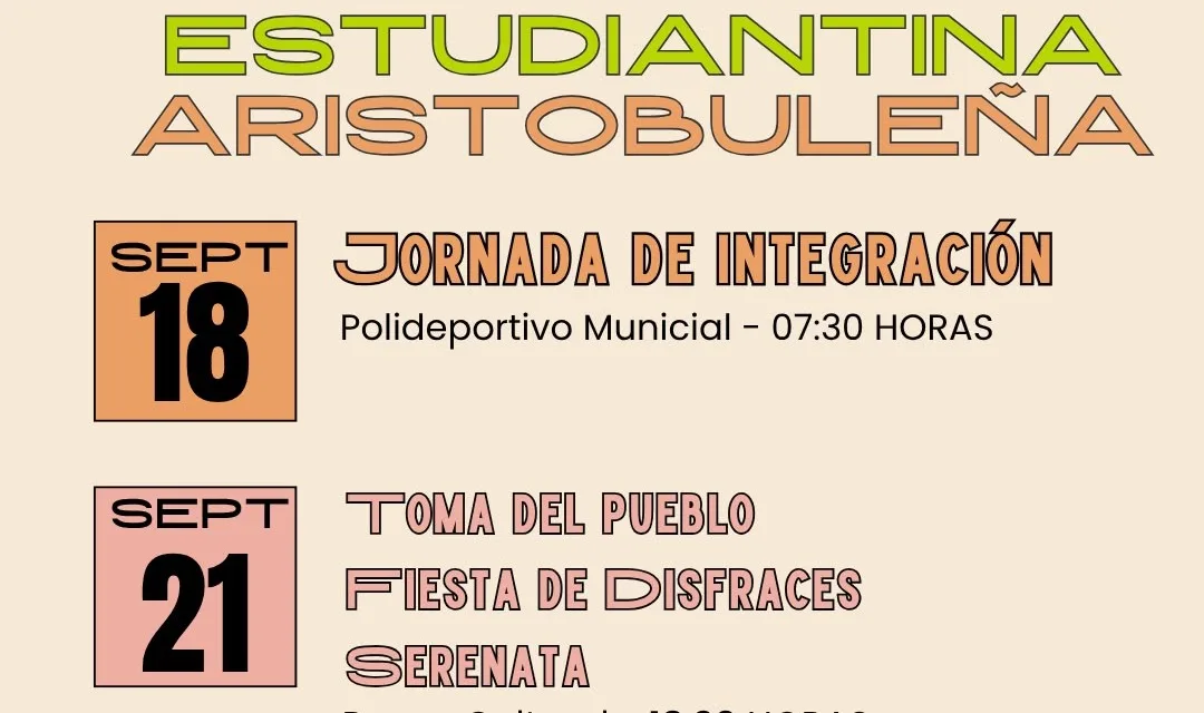 ARISTÓBULO DEL VALLE SE PREPARA A PURO COLOR Y ALEGRÍA PARA RECIBIR LA SEMANA DEL ESTUDIANTE